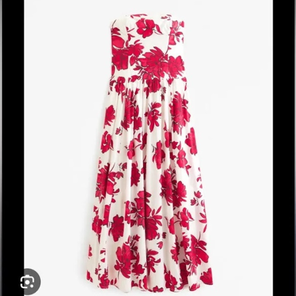 Abercrombie & Fitch Strapless Drop Waist Floral Maxi Dress XL